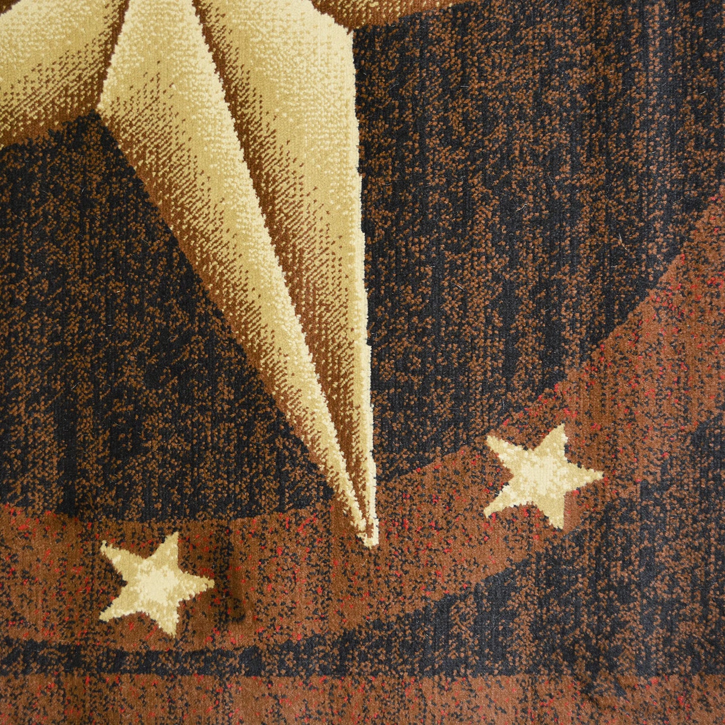 Rustic Lodge Texas Star 3683 2'3"x3'3" Black Area Rug