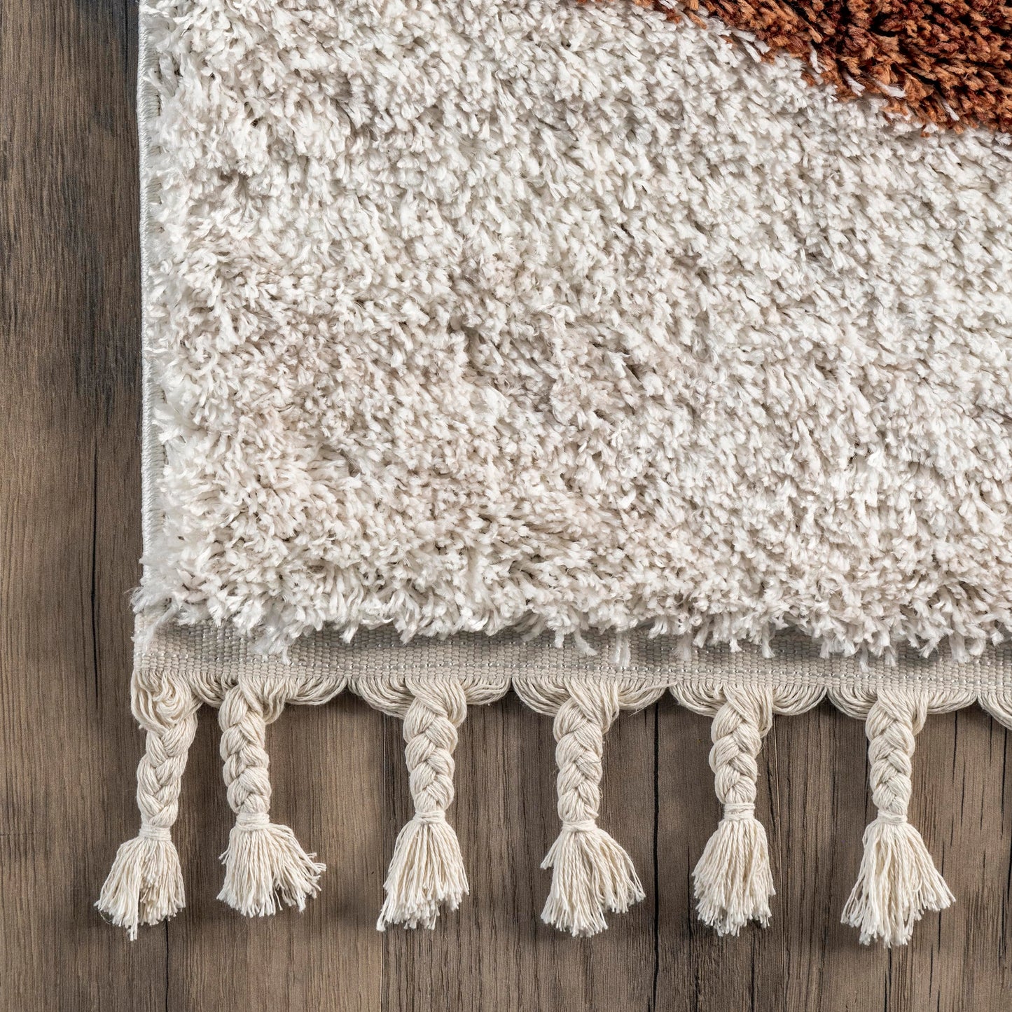 nuLOOM Kali Rust/Ivory, 4' x 6', Tribal Abstract, Shag, Soft and Plush, High Traffic, Stain Resistant, Easy Clean, Durable Area Rug for Bedroom, Living Room, Dining Space, Den, Foyer, Entryway