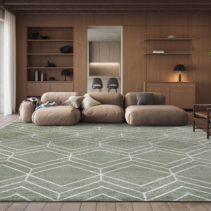 SAFAVIEH Area Rug 8x10 - Adirondack Collection - Large - Sage & Ivory, Modern Geometric Design, Non-Shedding & Easy Cleaning, Ideal for Living Room, Bedroom, Office, Dining Space (ADR241Y)