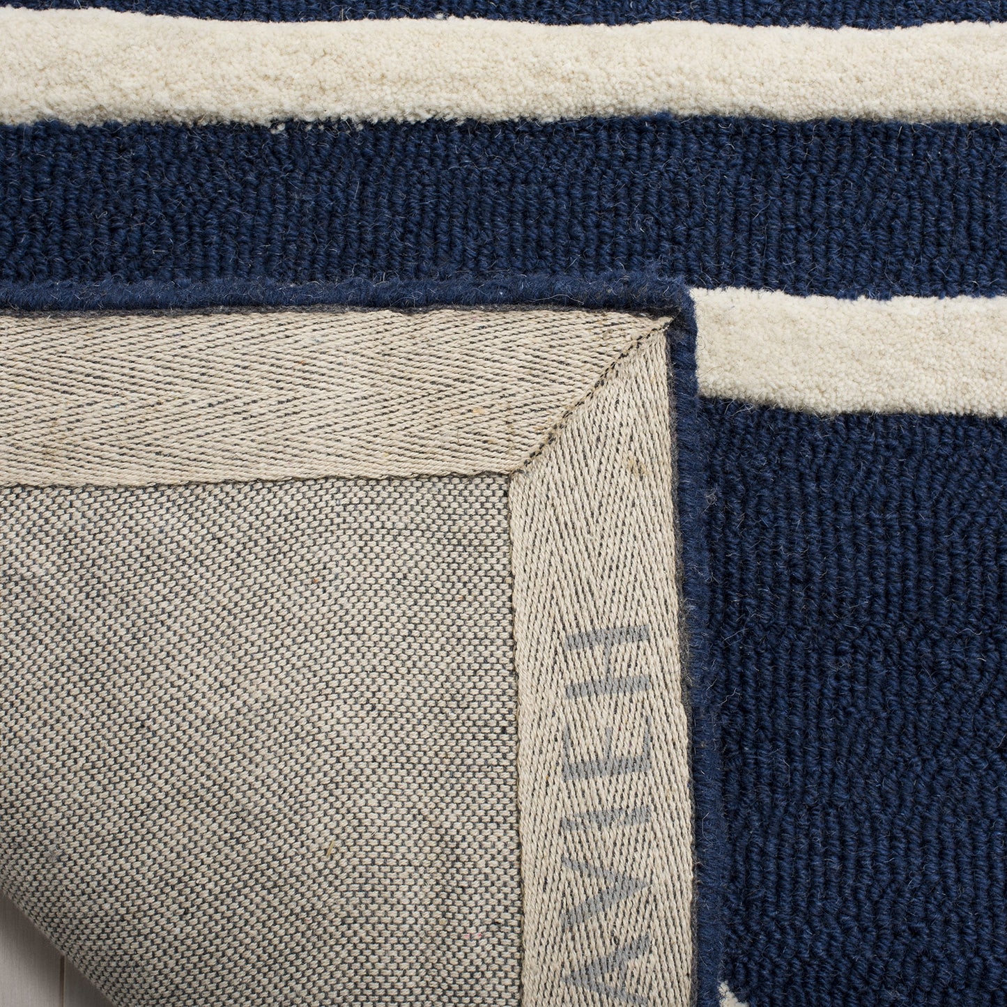 SAFAVIEH Kids Collection Area Rug - 9' x 12', Navy & Ivory, Handmade Moroccan Wool, Ideal for High Traffic Areas in Living Room, Bedroom (SFK907N)