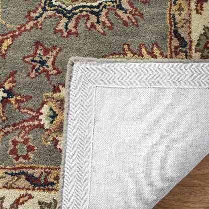 SAFAVIEH Classic Collection 7'6" x 9'6" Oval Celadon / Ivory CL359B Handmade Traditional Oriental Premium Wool Area Rug