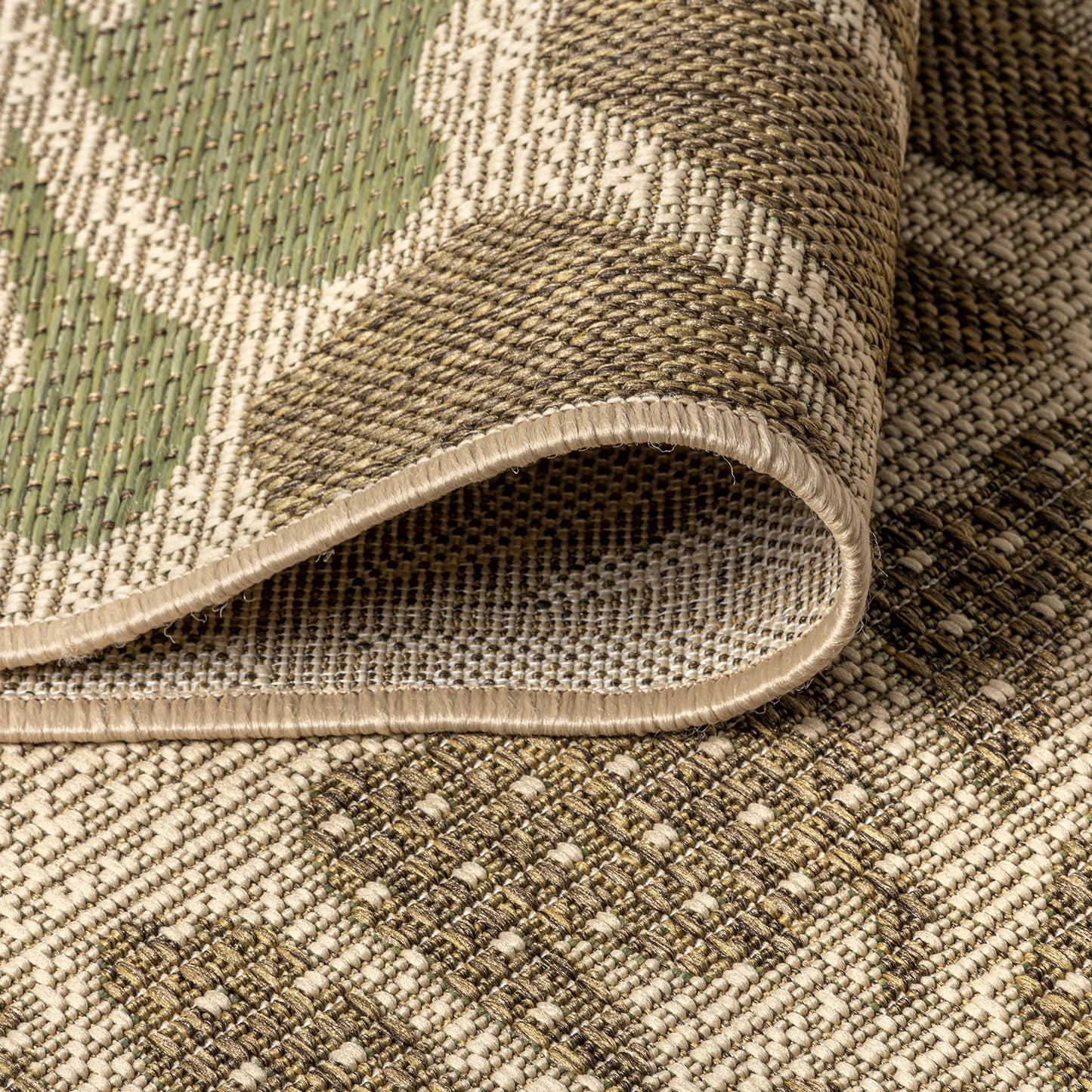 JONATHAN Y Floral Textured Weave Indoor Outdoor Area Rug 3X5 Sage/Brown, Zinnia Modern for Backyard, Patio, Porch, Easy-Cleaning, High Traffic, Pet-Friendly, Non-Shedding (SMB110A-3)