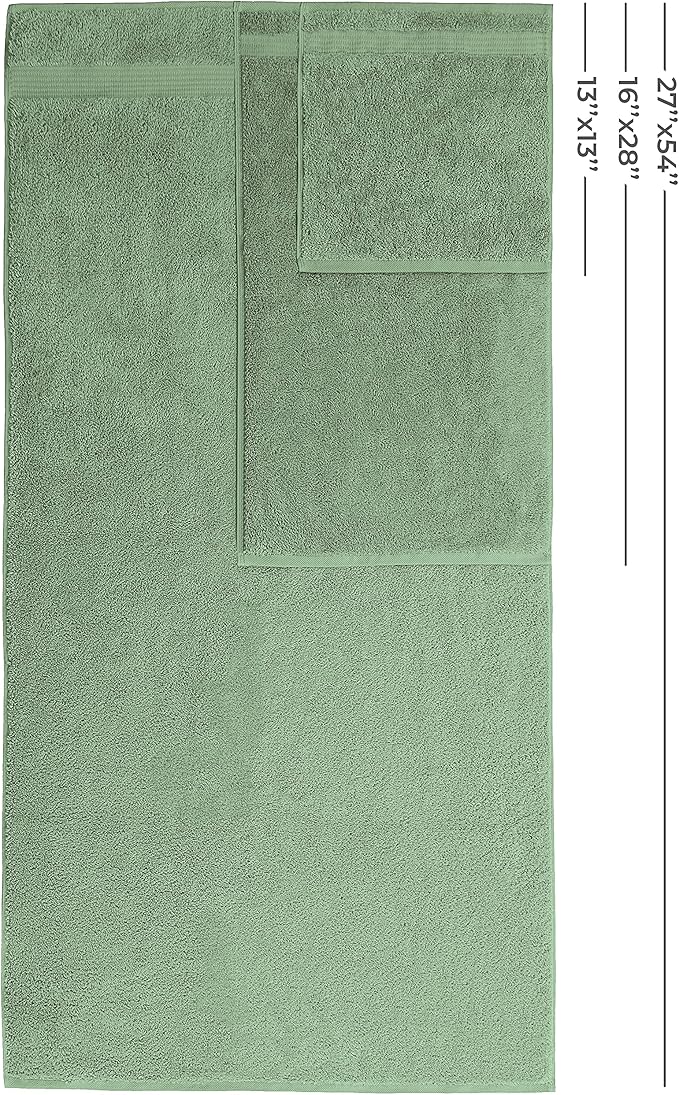 American Veteran Towel, 100% Cotton Turkish 6 Piece Towel Set, Luxury Towels