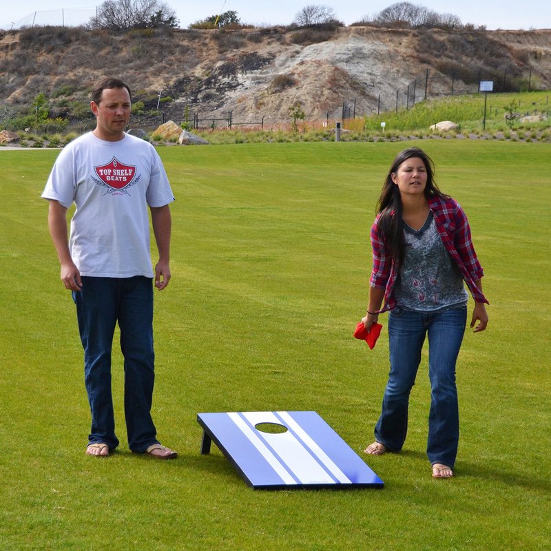 GoSports 3 x 2 ft Classic Design Cornhole Game Set - Includes Two 3 x 2 ft Boards, 8 Bean Bags, and Carry Case