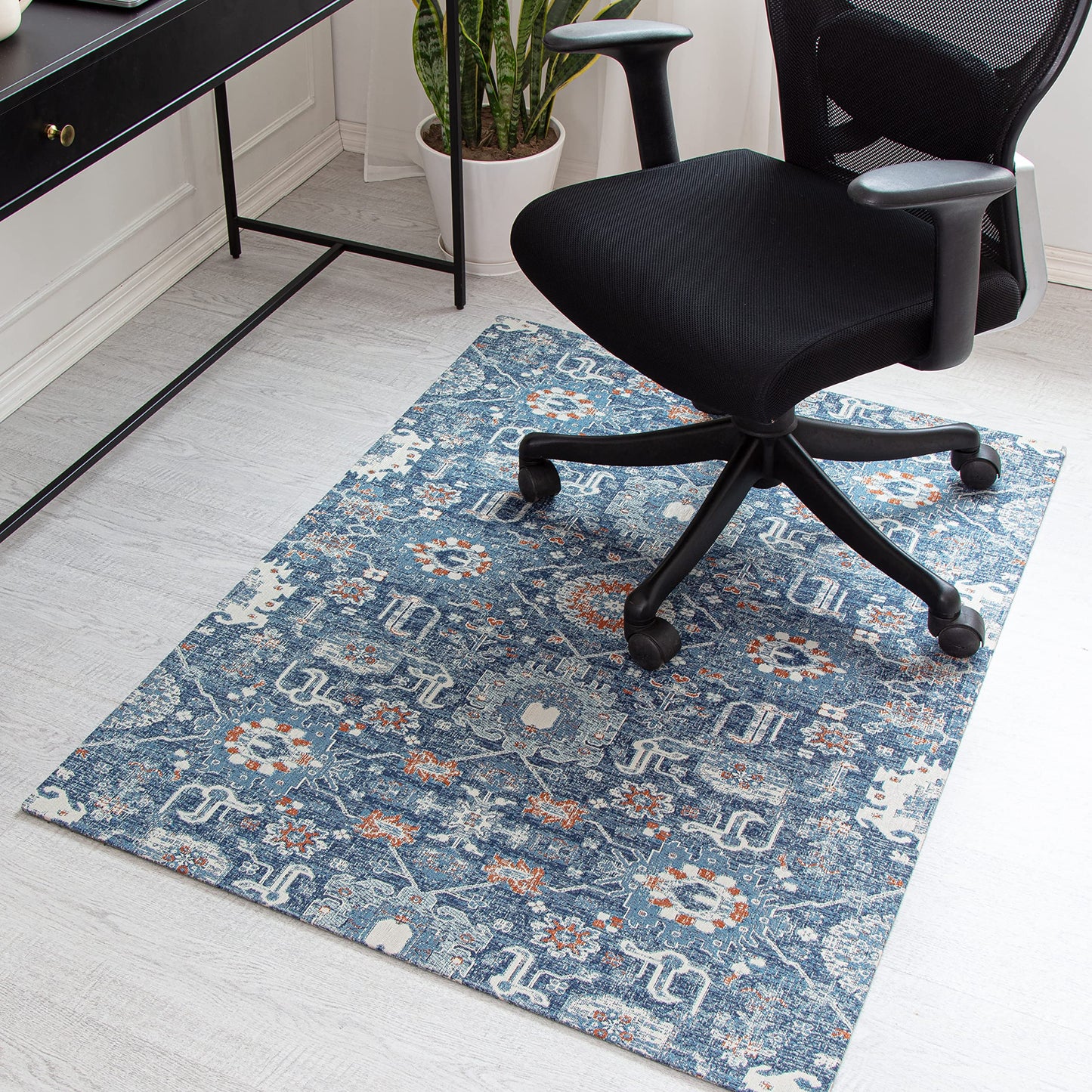 Anji Mountain Rug'd Office Chair Mat for Carpet & Hardwood Floor - Jacquard Woven, Anti-Slip Backing, Low Pile, Floor Protector Desk Chair Mat, Office Rugs for Rolling Chairs (Alta - 36" x 48")