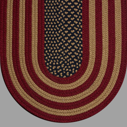 2' x 3' Rustic Flag Braided Rug