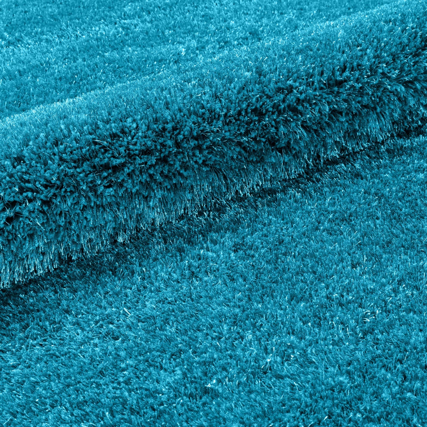 Well Woven Feather Collection Liza Shag Rug – Turquoise Blue, 9'3" x 12'6" for Grand Living Room and Dining Room - Soft Plush Feel