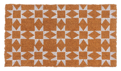 KAF Home Coir Doormat with Heavy-Duty, Weather Resistant, Non-Slip PVC Backing | 17 by 30 Inches, 0.6 Inch Pile Height | Perfect for Indoor and Outdoor Use (White)
