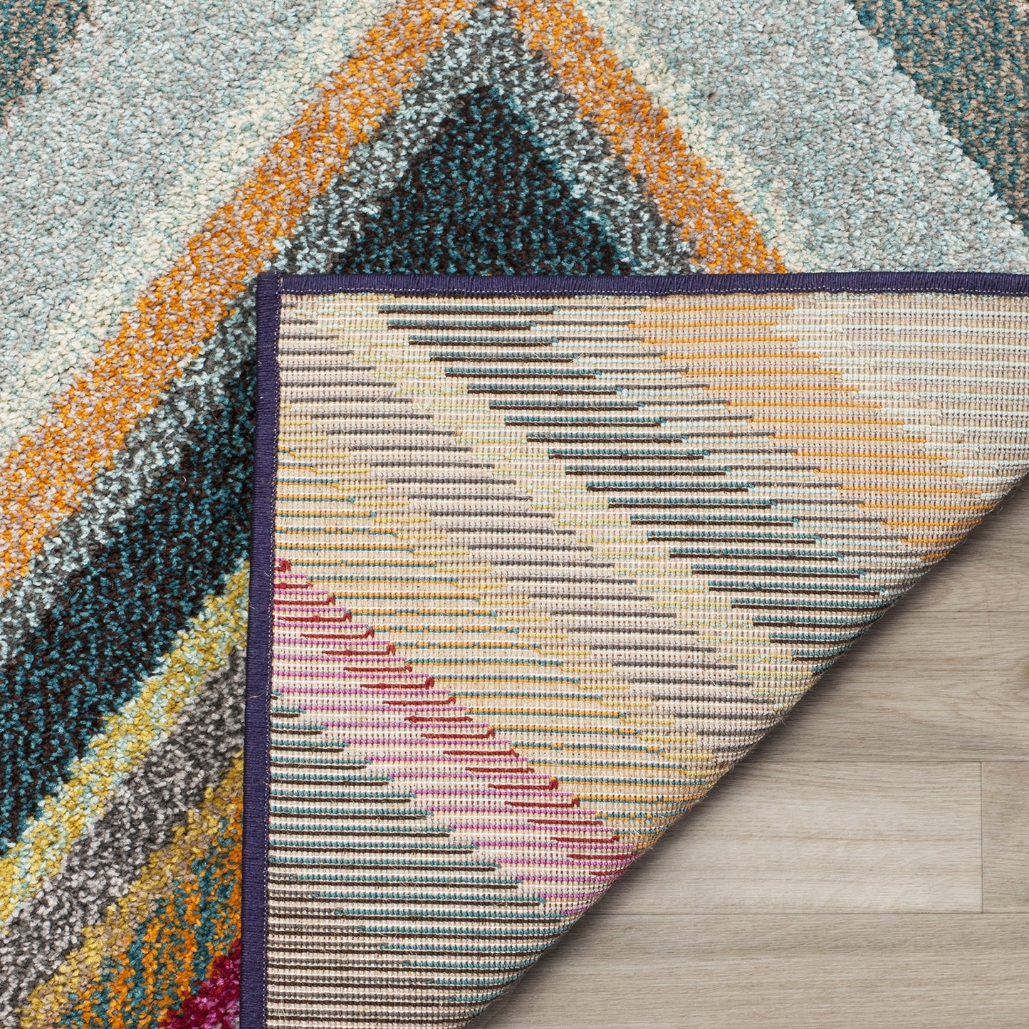 SAFAVIEH Monaco Collection Area Rug - 9' x 12', Multi, Boho Chevron Design, Non-Shedding & Easy Care, Ideal for High Traffic Areas in Living Room, Bedroom (MNC234F)
