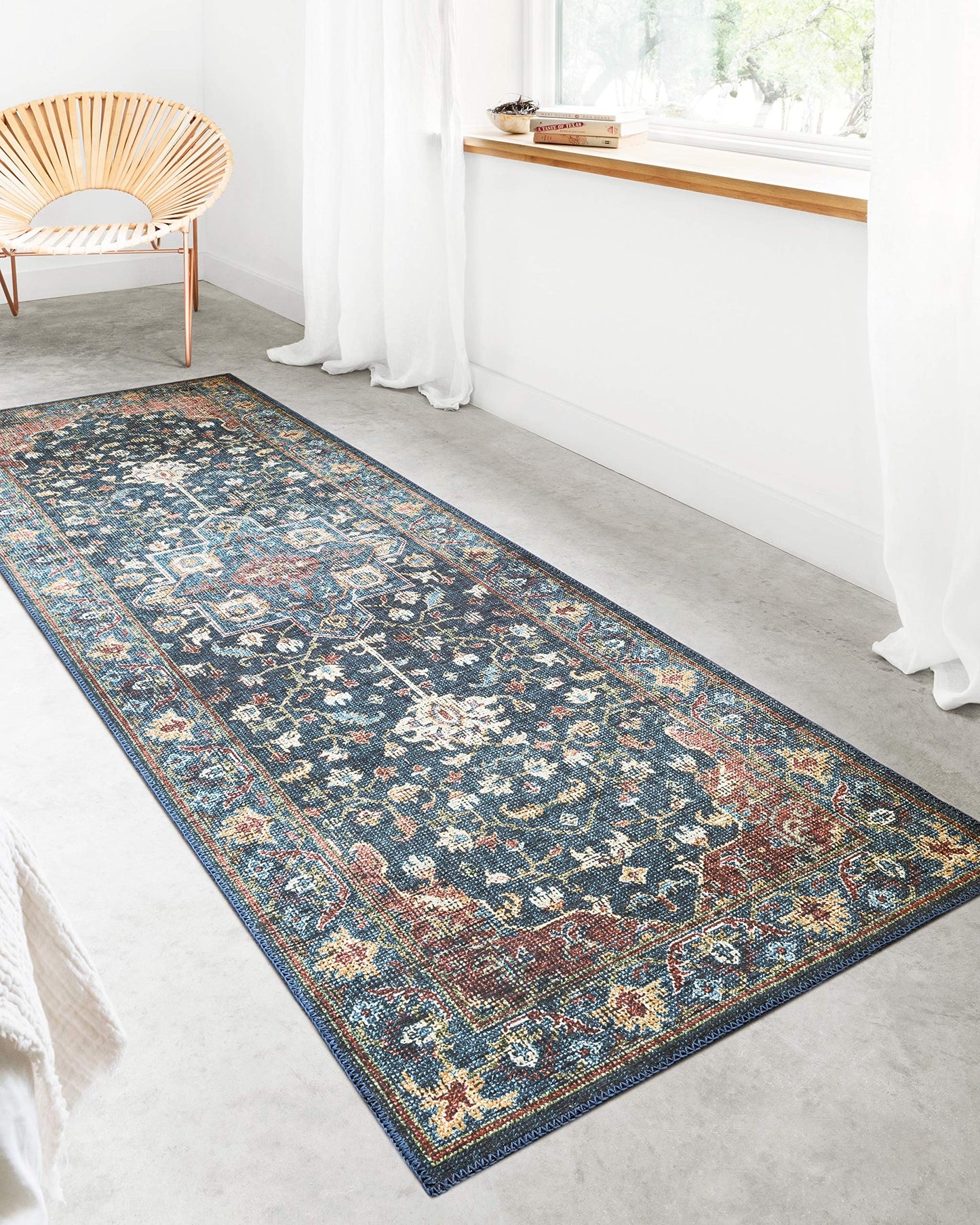 Loloi Skye Collection SKY-08 Denim/Brick 9'-0" x 12'-0" Area Rug