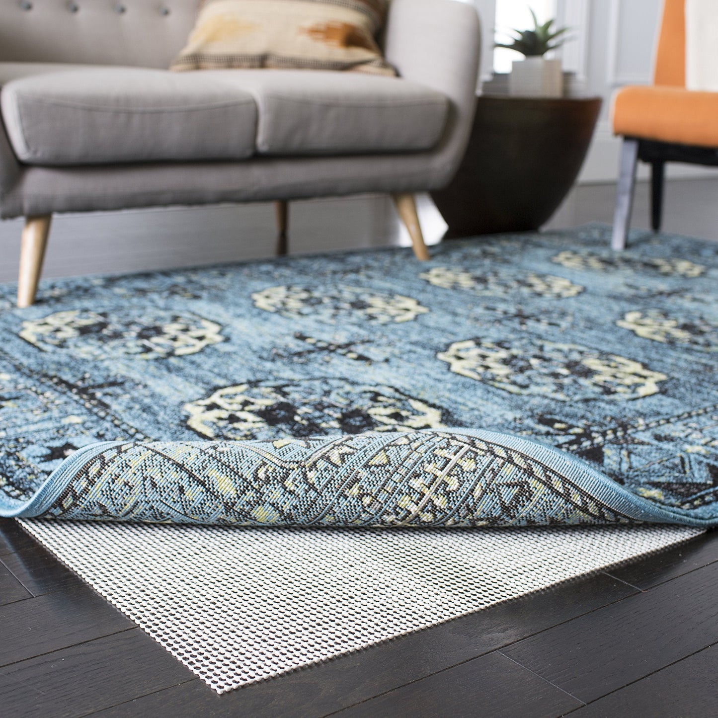 SAFAVIEH Non Slip Anti Skid Grippy Stay in place Rug Pad Under Carpet, Stable on all Hard Floors (6' x 9')