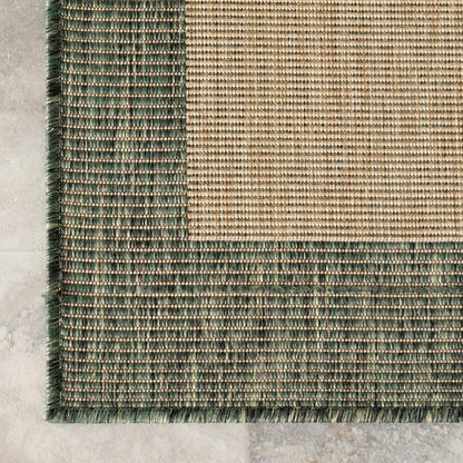 Nuloom Outdoor Performance Tayla Green/Brown, 4' x 6', Abstract, Soft and Cozy, High Traffic, Stain Resistant, Easy Clean, Durable Area Rug for Indoor/Outdoor Patio, Deck, Porch, Garden, Courtyard