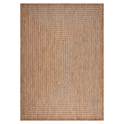 Adiva Rugs Outdoor Indoor Area Rug, Weather Resistant, Easy to Clean, Stain Resistant Floor Mat for Dining Room, Backyard, Deck, Patio (Wooden, 5' x 7')