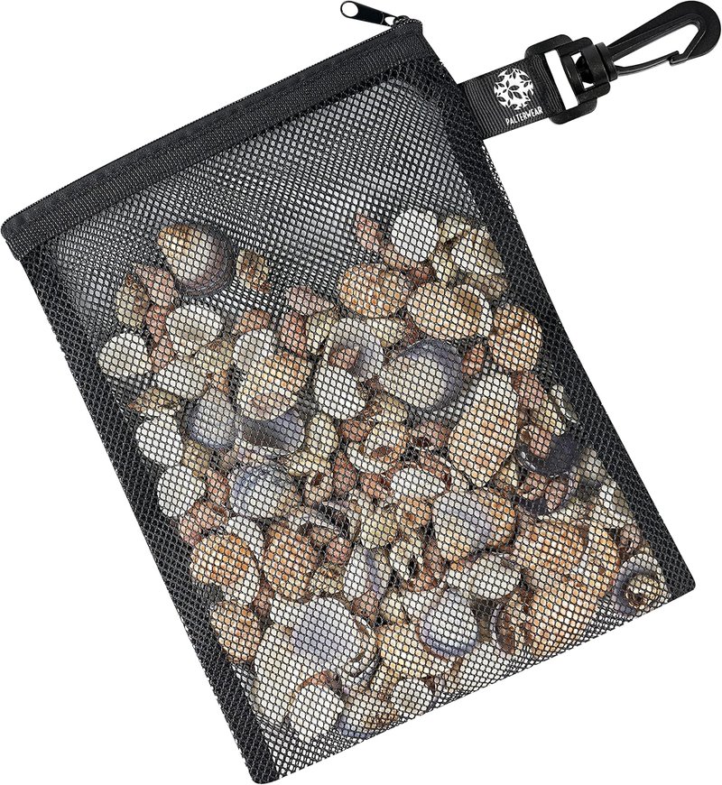 Mesh Zipper Bag Set - Durable Outdoor Trekking & Sailing Storage | 4-Pack (Black, 6 x 8 Inch)
