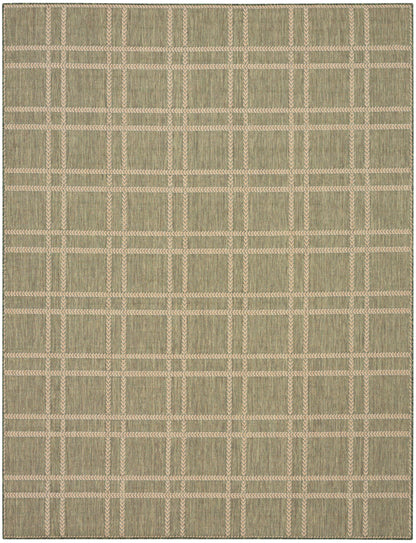 Nourison Home Horizon Indoor/Outdoor Green 9' x 12' Area Rug - Easy Clean, Non Shedding, Bed Room, Living Room, Dining Room, Kitchen (9' x 12')