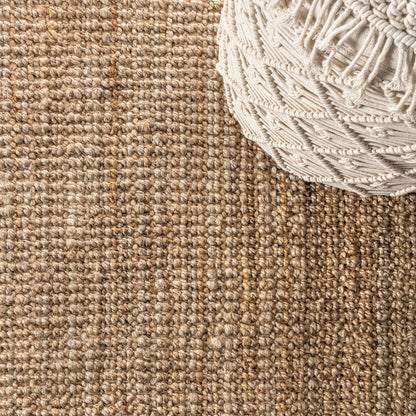 JONATHAN Y Handwoven Jute Fringe Natural 5x5 Square Indoor Area Rug, Pata, Bohemian, Rustic, Cottage, Easy-Cleaning for Living Room, Bedroom, Kitchen, Non-Shedding (NRF103A-5SQ)