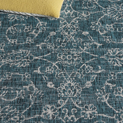 SAFAVIEH Courtyard Collection 8' x 10' Turquoise CY8680 Indoor/ Outside Waterproof Easy cleansingPatio Backyard Mudroom Area Mat