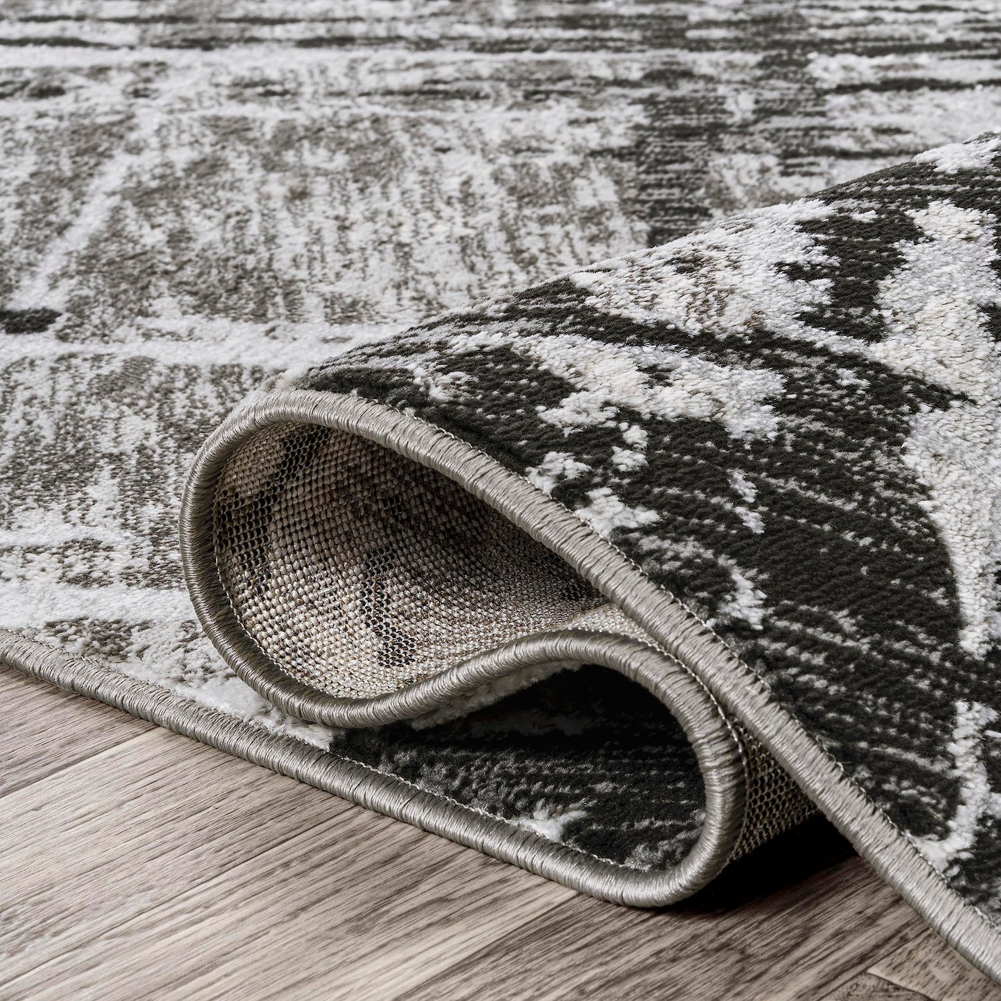 JONATHAN Y Slant Abstract Black/Gray Indoor Area Rug 3X5 ft, Modern for Living Room, Bedroom, Kitchen, Office, Easy-Cleaning, High Traffic, Pet-Friendly, Non-Shedding SOR201D-3
