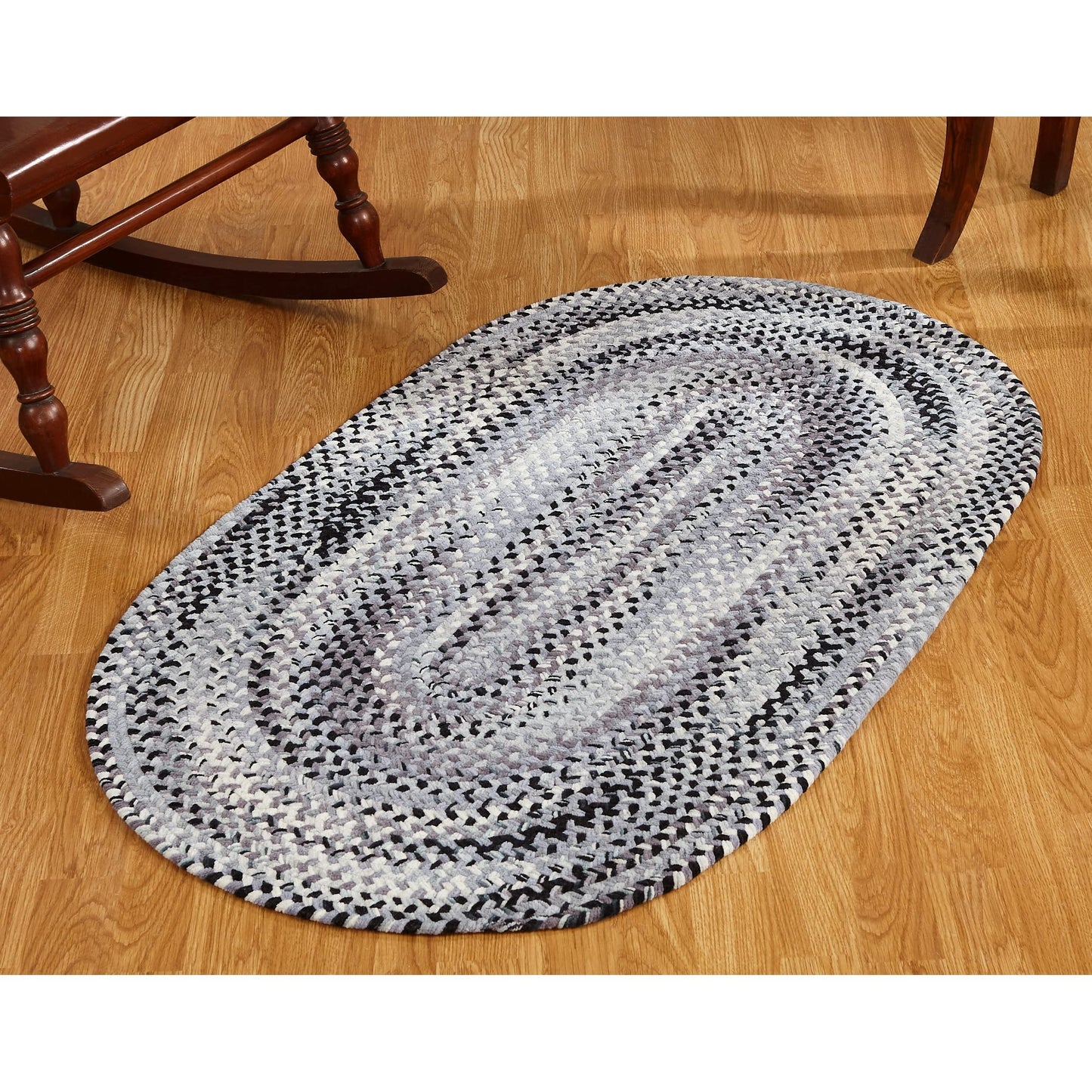 Better Trends Ombre Braided Area Rug, 36" x 60" Oval, Reversible and Durable, 100% Soft Cotton Chenille, Ideal for Living Room, Bedroom, Ergonomic Comfort Standing Braided Mat - Beige