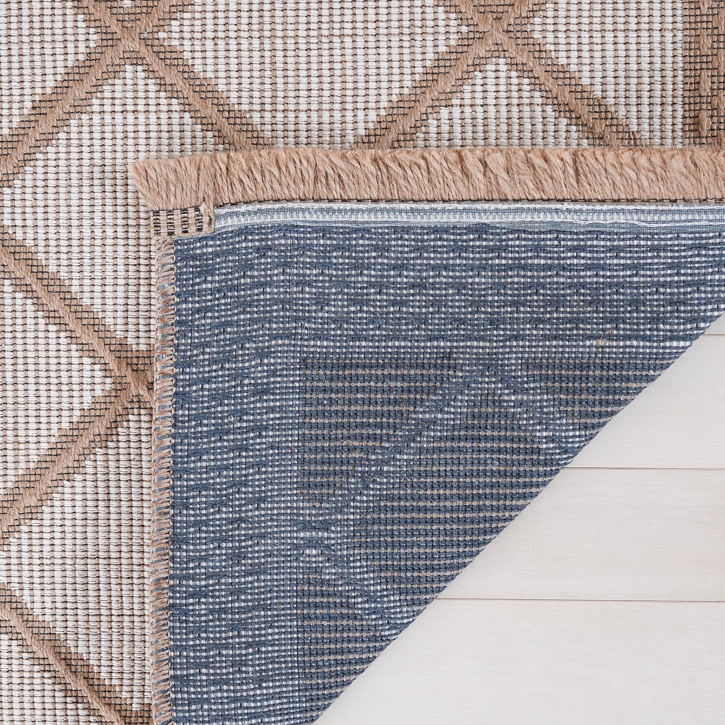 Safavieh Area Rug 8x10 - Aspect Collection - Large - Ivory & Natural, Jute & Cotton, Trellis Pattern, Ideal for Living Room, Bedroom, Office, Dining Space (APE454A)