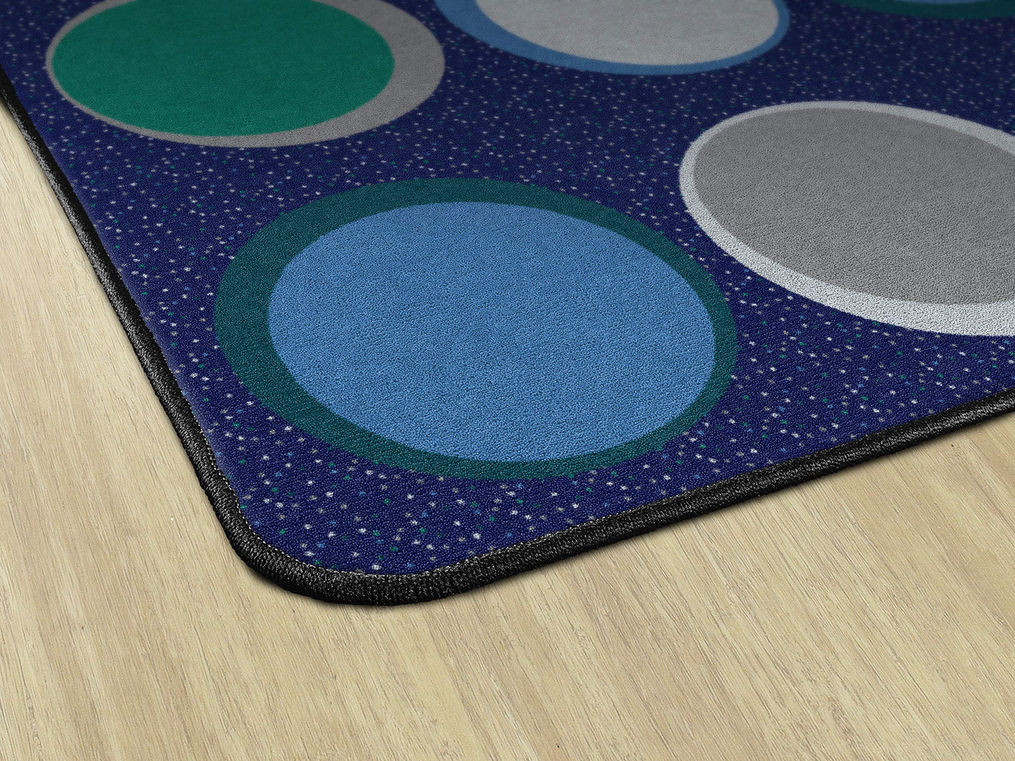 Flagship Carpets Sitting Spots Classroom Educational Area Rug for Kids and Teachers, Durable Quality for Schools, Preschool, Daycare, Learning Centers, and Home, 6' x 8'4" - Cool Blue