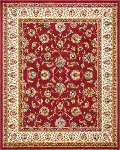 Well Woven Barclay Collection Sarouk Red 5x7 Area Rug - for Living Room, Bedroom, and Dining Room