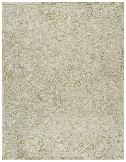 SAFAVIEH Area Rug 8x10 - Blossom Collection - Large - Sage & Ivory, Handmade Wool, Ideal for Living Room, Bedroom, Dining Space (BLM411W)