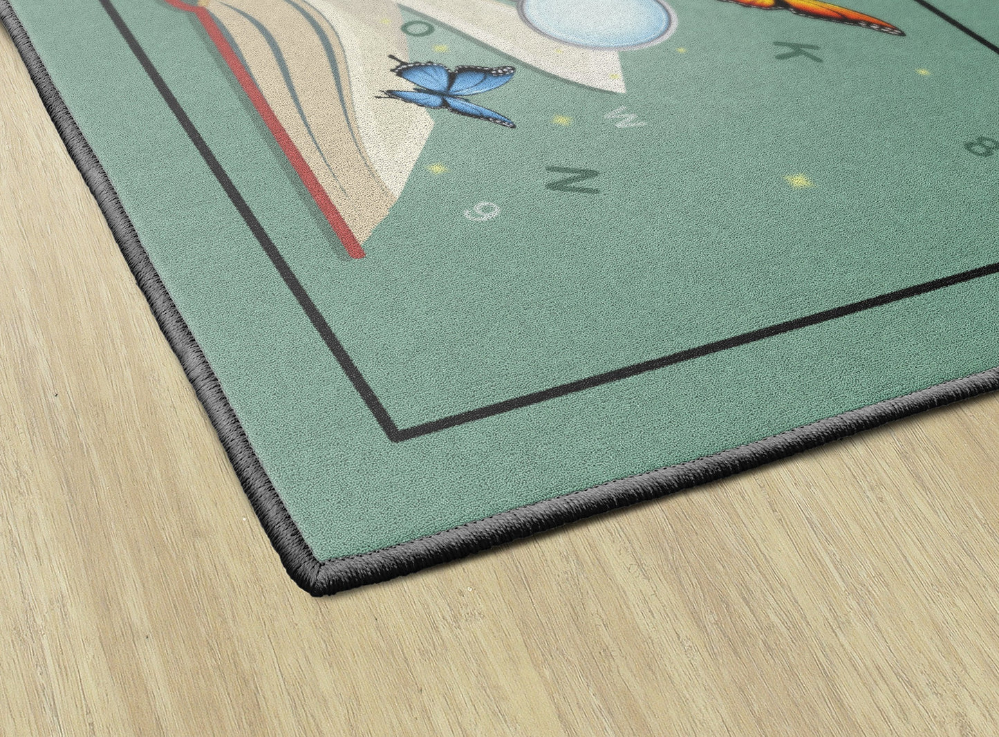 Flagship Carpets Explore Through Reading Children's Educational Area Rug for Kids Bedroom Mat, Home Play Room or Classroom Carpet, 4' x 6', Multicolor
