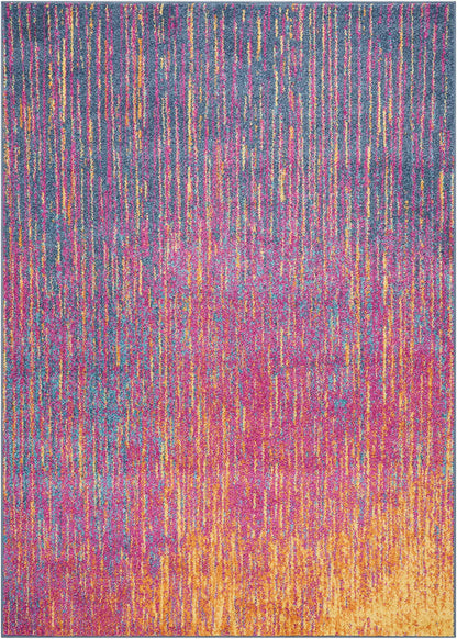 Nourison Home Passion Multicolor 6'7" x 9'6" Area Rug - Easy Clean, Non Shedding, Bed Room, Living Room, Dining Room, Kitchen (7' x 10')