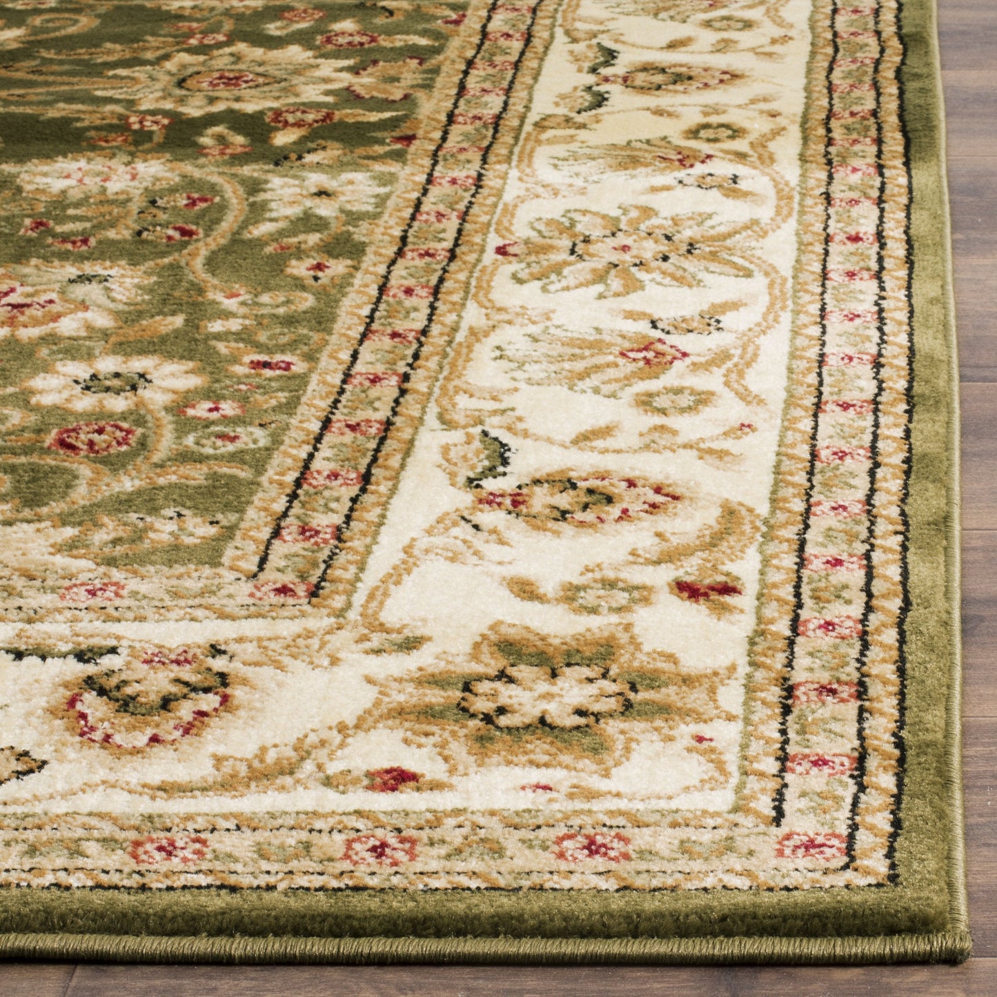 SAFAVIEH Lyndhurst Collection Area Rug - 9' x 12', Sage & Ivory, Traditional Oriental Design, Non-Shedding & Easy Care, Ideal for High Traffic Areas in Living Room, Bedroom (LNH212C)