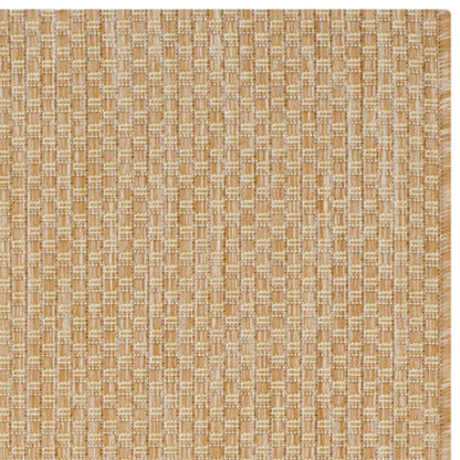SAFAVIEH Courtyard Collection Area Rug - 6'7' x 9'6', Natural & Cream, Non-Shedding & Easy Care, Indoor/Outdoor & Washable-Ideal for Patio, Backyard, Mudroom (CY8521-03012)