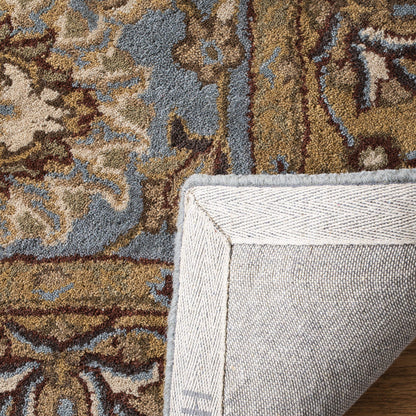 SAFAVIEH Heritage Collection X-Large Area Rug - 11' x 17', Blue & Gold, Handmade Traditional Oriental Wool, Ideal for High Traffic Areas in Living Room, Bedroom (HG958A)