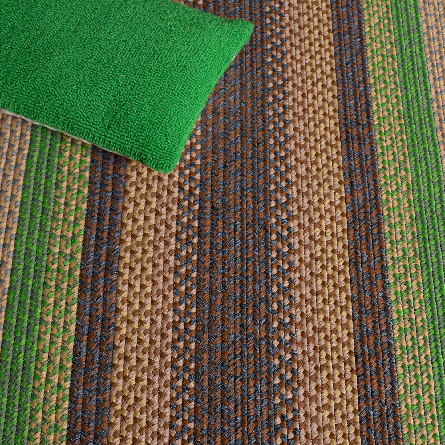 SAFAVIEH Braided Indoor/Outdoor Area Rug 6x9, Brown & Green BRD314T