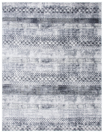 SAFAVIEH Amelia Collection Area Rug - 9' x 12', Grey & Ivory, Rustic Tribal Distressed Design, Non-Shedding & Easy Care, Ideal for High Traffic Areas in Living Room, Bedroom (ALA761F)
