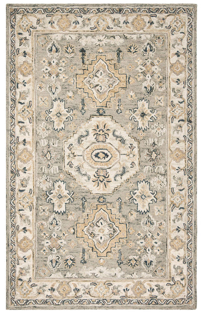 SAFAVIEH Aspen Collection 4' x 6' Moss/Ivory APN601W Handmade Traditional Wool Area Rug