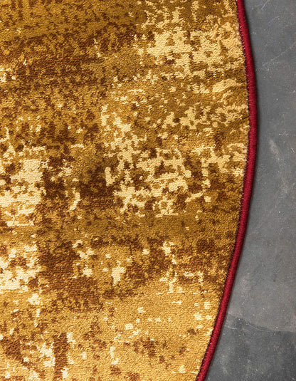 Unique Loom Barista Collection Area Rug - Kouillou (4' 1" Round, Multi/ Brown)