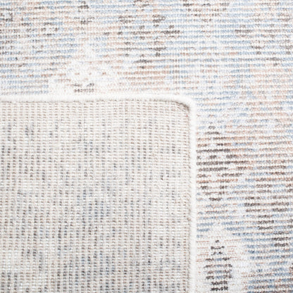 SAFAVIEH Restoration Vintage Collection Area Rug - 9' x 12', Beige & Sand, Handmade Distressed Wool & Viscose, Ideal for High Traffic Areas in Living Room, Bedroom (RVT703B)