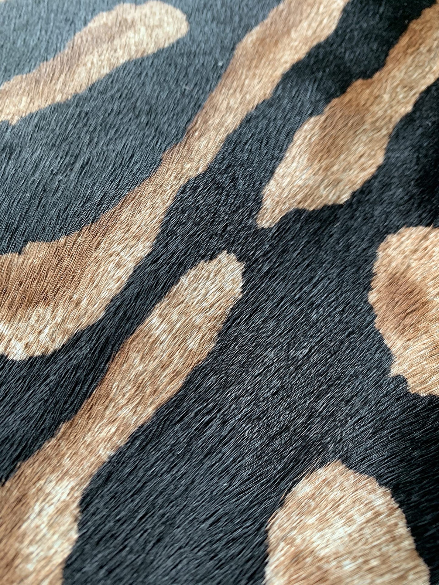 Deluxe Cowhides - Cowhide Area Rug - Dark Brown Genuine Zebra Cowhide Approx 7X6 feet or 213X183cm