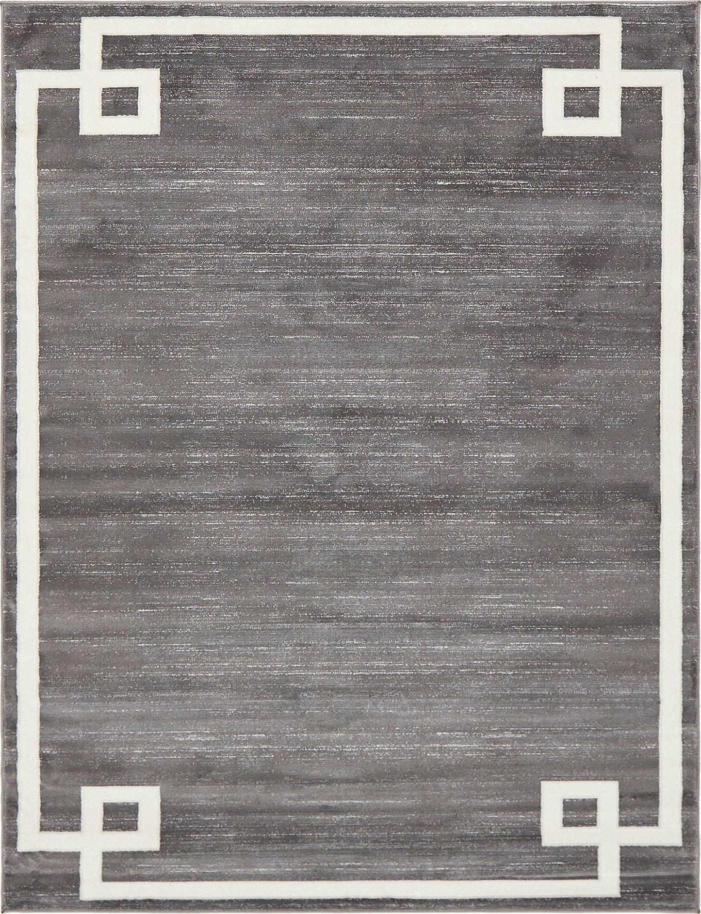Unique Loom Uptown Collection Area Rug - Lenox Hill (8' x 10' Rectangle, Gray/ Ivory)