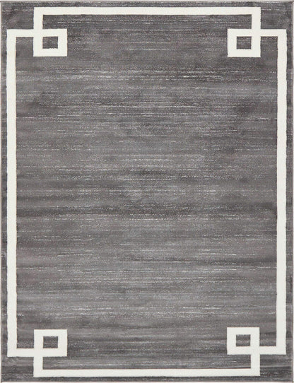 Unique Loom Uptown Collection Area Rug - Lenox Hill (8' x 10' Rectangle, Gray/ Ivory)