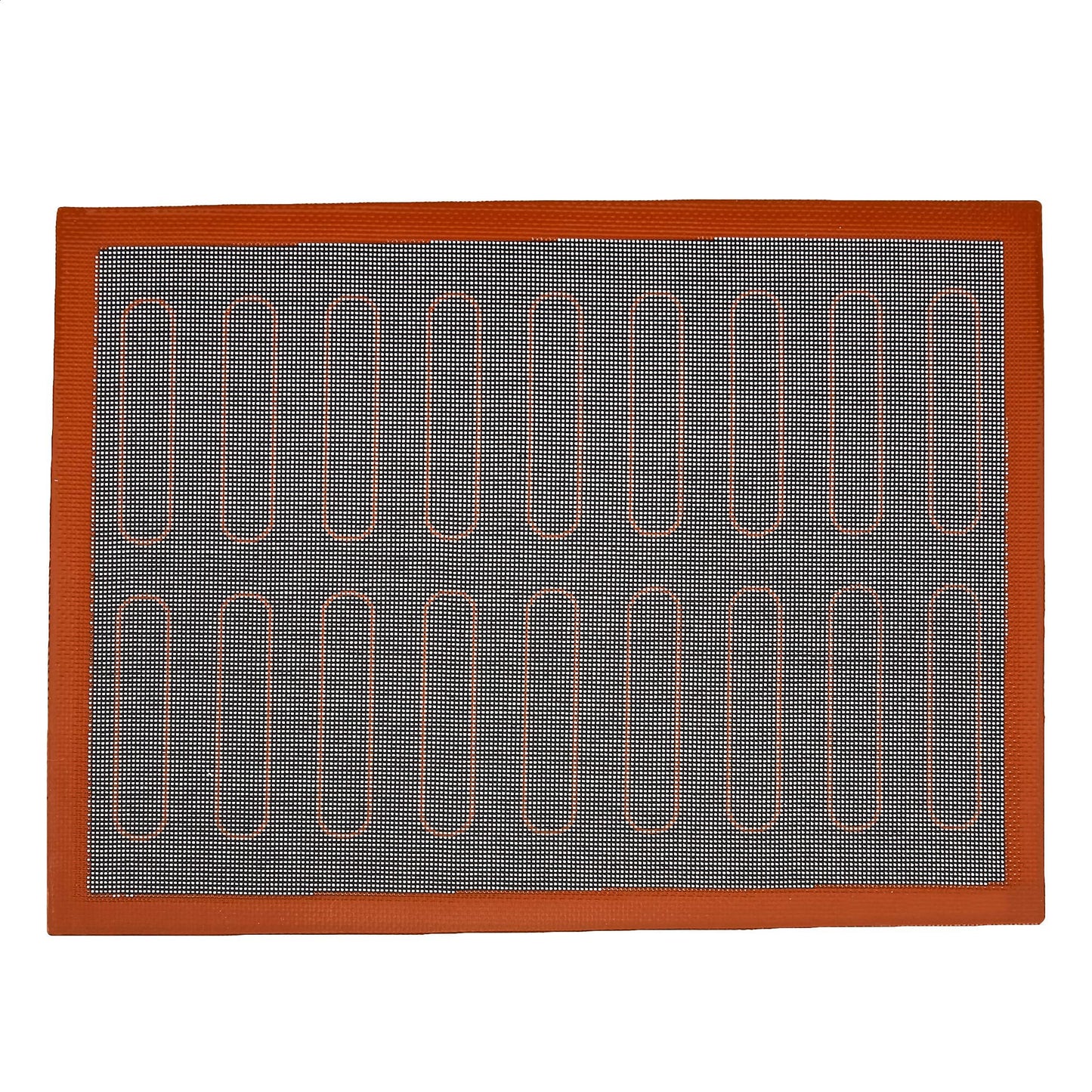 Amazon Basics Non-Stick Silicone Baking Mat, Non-Slip, Heat Resistant, for Dough Rolling, Reusable, Easy to Clean, Rectangular, 15.7" x 11.8", Black/Red/White, 2 Pack