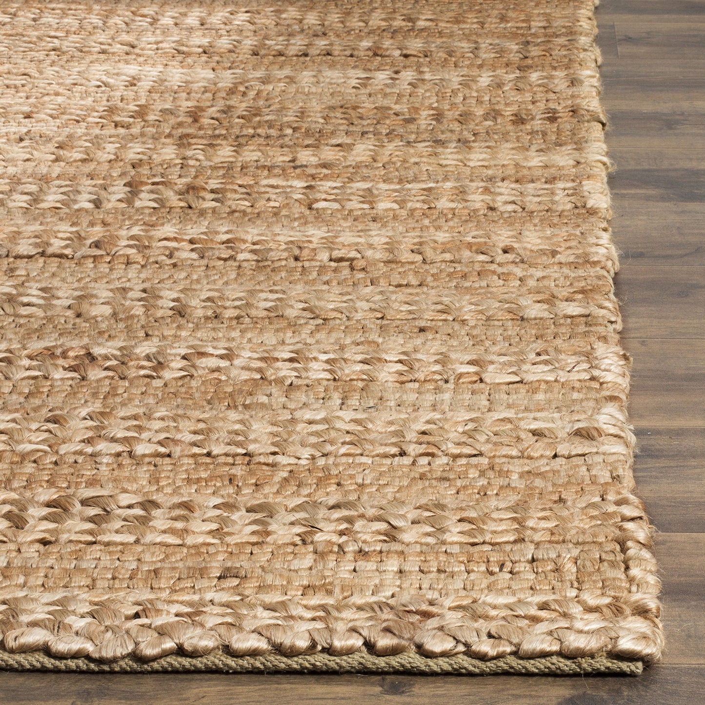 SAFAVIEH Area Rug 4x6 - Natural Fiber Collection - Natural, Handmade Jute, Braided Woven Design, Ideal for Entryway, Living Room, Bedroom (NF212A)