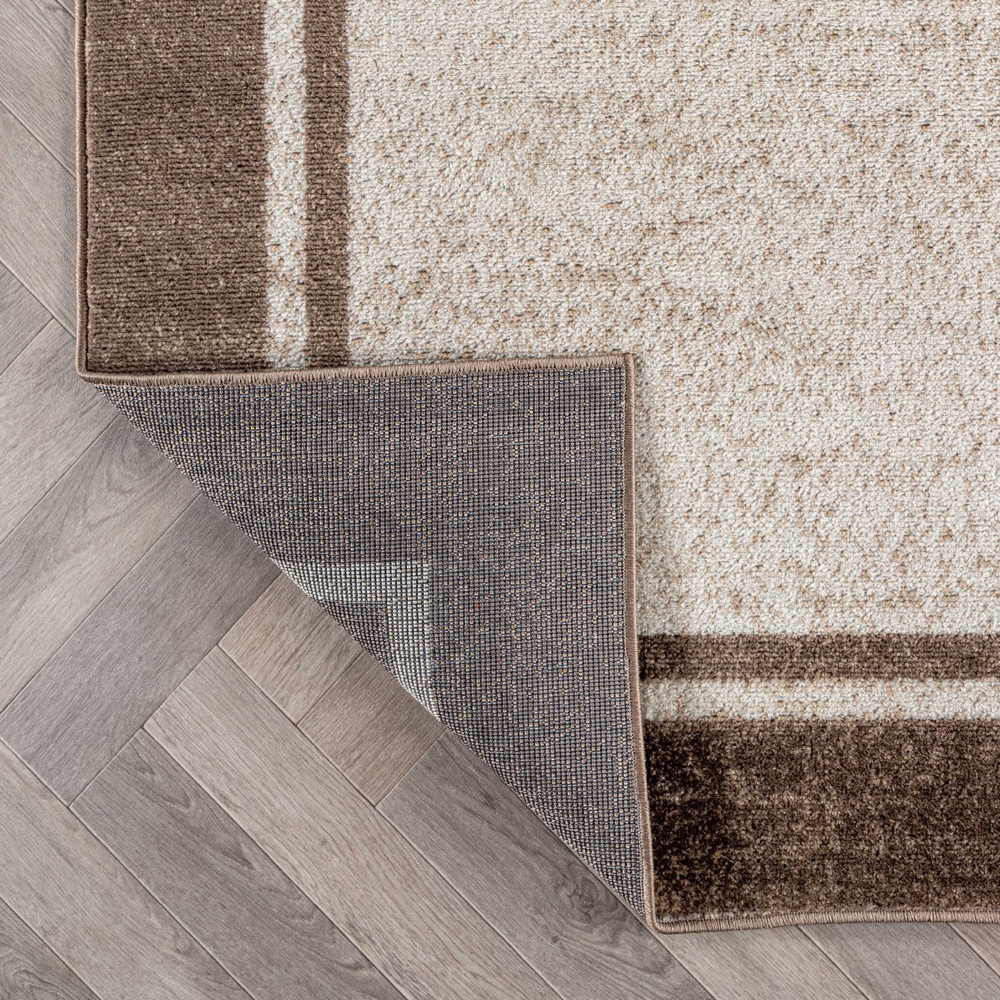 Rugshop Modern Transitional Bordered Indoor Area Rug for Living Room,Bedroom,Kitchen Rug Low Pile Rug with Jute Backing 7' 10" x 10' Beige