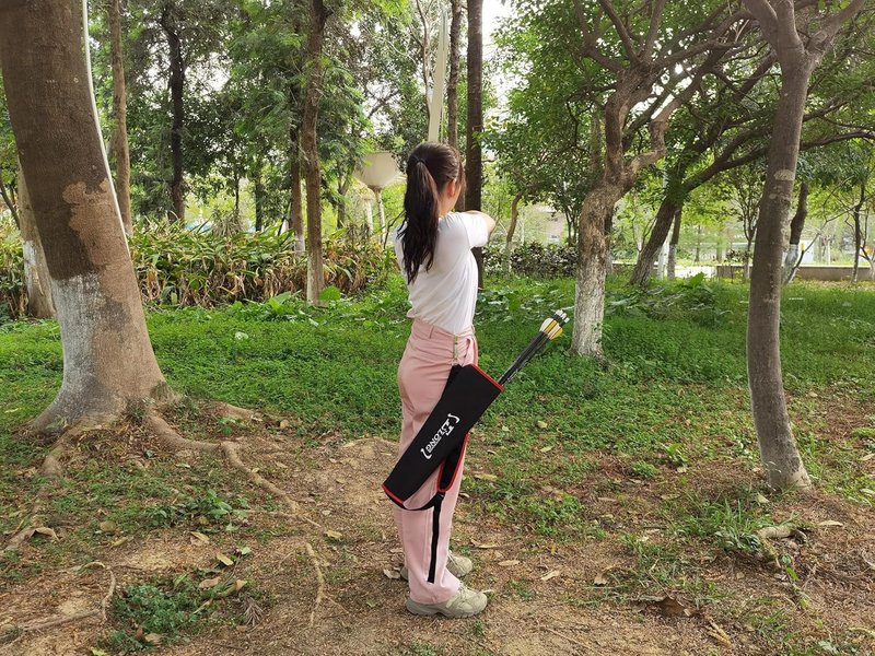 Archery Hip and Back Quiver for Arrows - Adjustable Black Arrow Holder with Padded Strap | Ideal for Kids & Adults