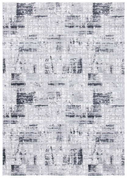 SAFAVIEH Amelia Collection Accent Rug - 4' x 6', Grey & Charcoal, Modern Abstract Distressed Design, Non-Shedding & Easy Care, Ideal for High Traffic Areas in Entryway, Living Room, Bedroom (ALA786F)