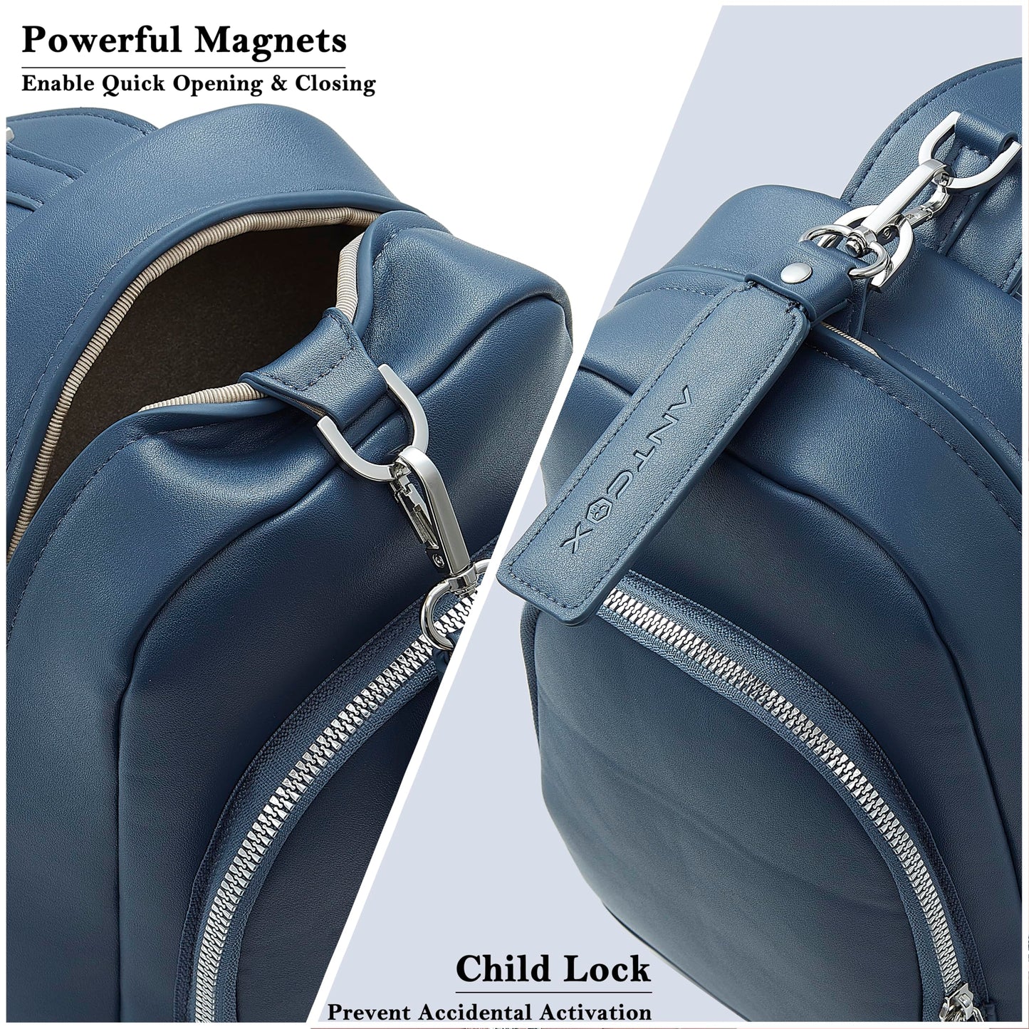 CCW Sling bag for Women & Men-Magnetic closure Cusual EDC bag with fast access-Concealed carry crossbody bag for Women & Men-Include universal fast draw Holster(Navy Blue)