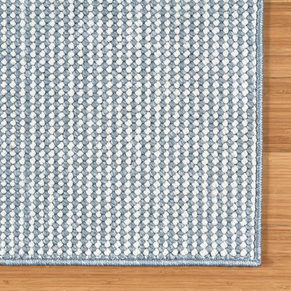 Gertmenian Indoor Boho Area Rug - 4x6 Small, Non-Shedding & Stain Resistant, Ideal for High Traffic Areas in Foyer, Living Room, Kitchen, Entryway, & Bedroom - Romi, Lt Blue, 25855