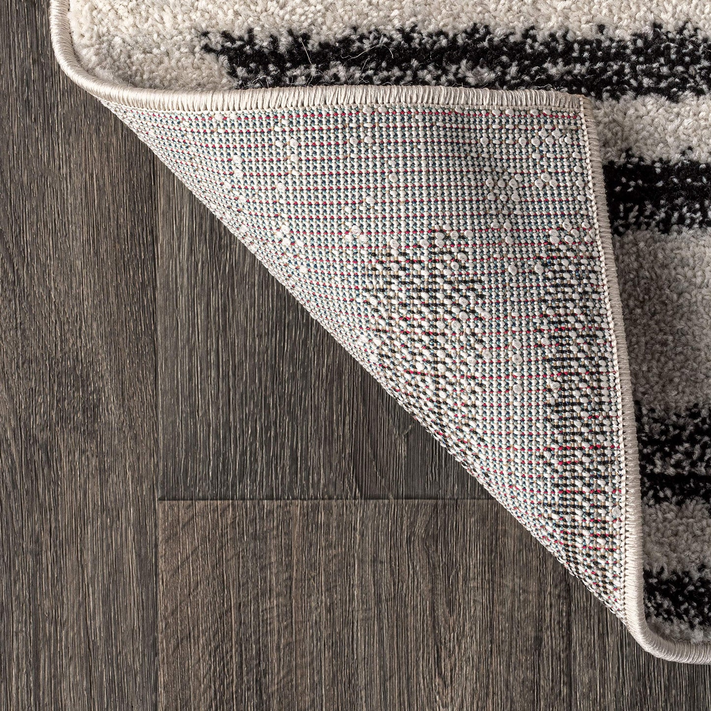 JONATHAN Y Khalil Modern Berber Stripe Cream/Black Indoor Area Rug, 9x12, Contemporary, Bohemian, Easy-Cleaning for Living Room, Bedroom, Kitchen, Pet Friendly, Non-Shedding (MOH207A-9)