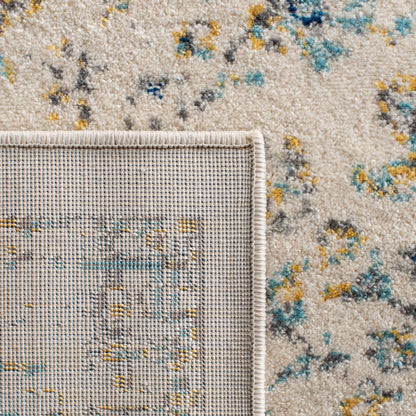SAFAVIEH Area Rug 9x12 - Evoke Collection - Large - Ivory & Blue, Shabby Chic Oriental Medallion Design, Non-Shedding & Easy to Clean, Ideal for Living Room, Bedroom, Dining Space (EVK220C)