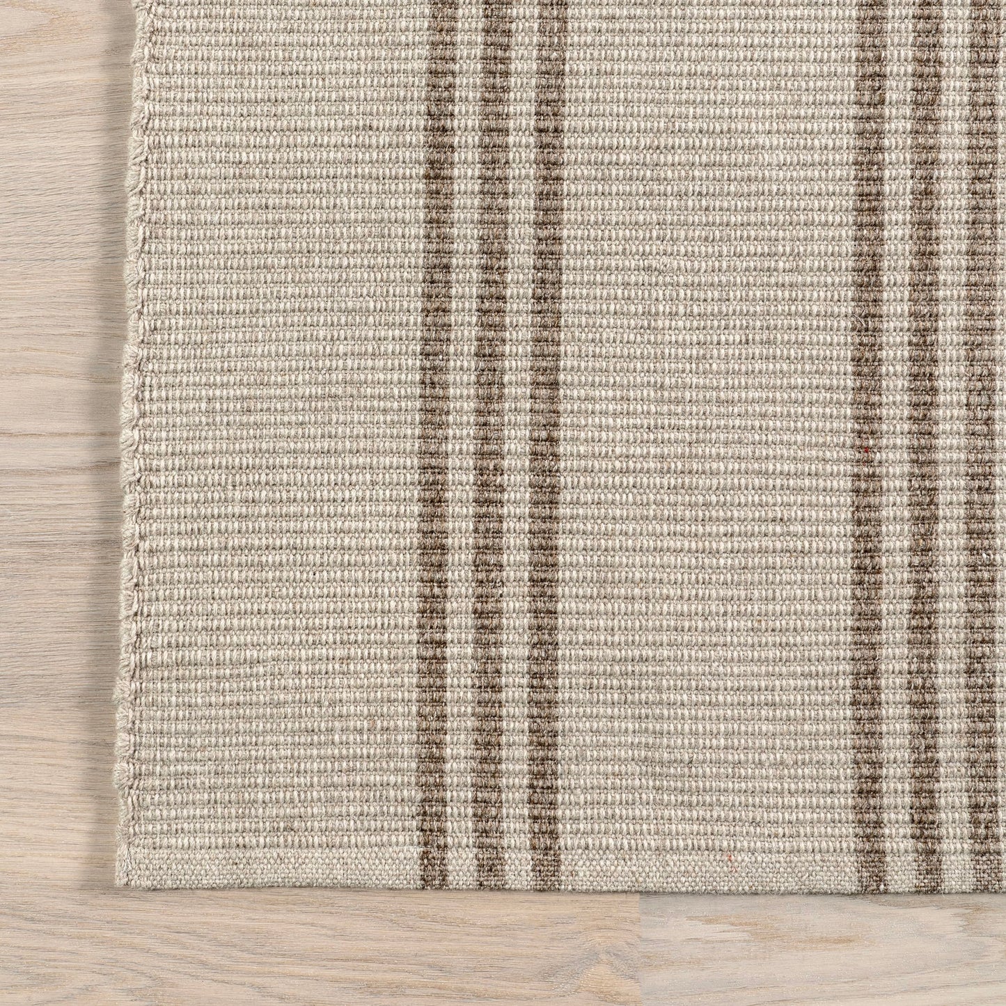 Rugs USA Hawthorn Ivory, 8'6" x 11'6", Handmade, Striped, Wool, Soft and Cozy, High Traffic, Stain Resistant, Easy Clean, Durable Area Rug for Bedroom, Living Room, Dining, Den, Foyer